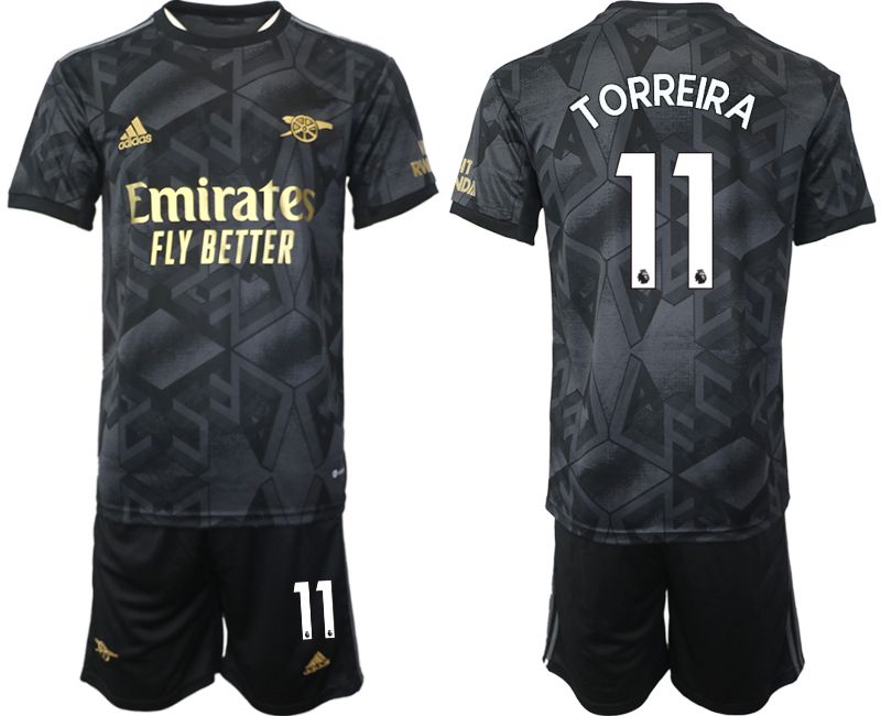 Men 2022-2023 Club Arsenal away black 11 Soccer Jersey